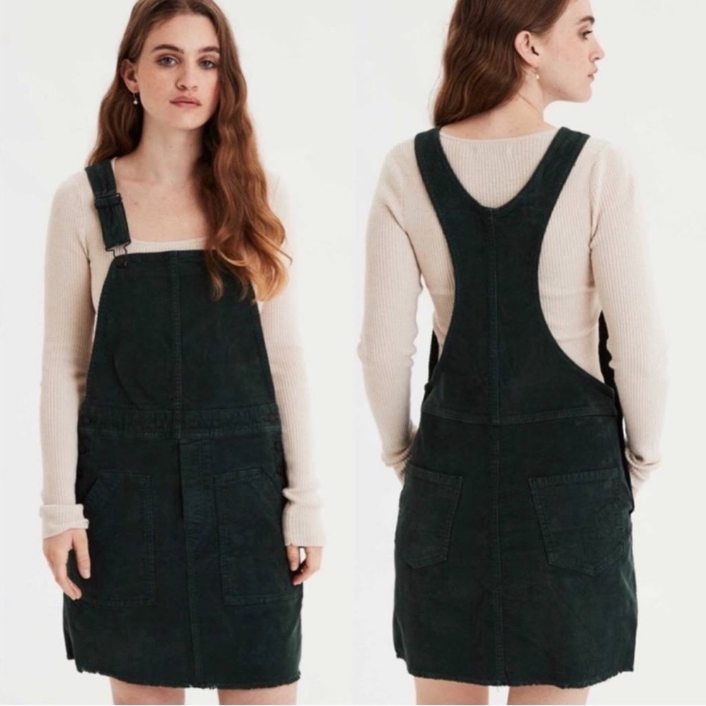 AE Corduroy overall dress Medium